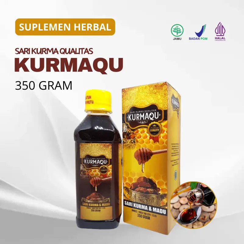 [ STOK READY ] Kurmaqu Sari Kurma Untuk Hipertiroid Tiroid Bengkak Gondok Benjolan Di Leher Isi 350gr
