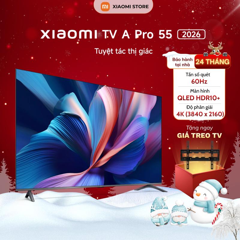 Tivi Xiaomi A Pro 55 Inch 2026 Google TV Độ Phân Giải 4K - Hàng Chính Hãng - Bảo Hành 2 Năm