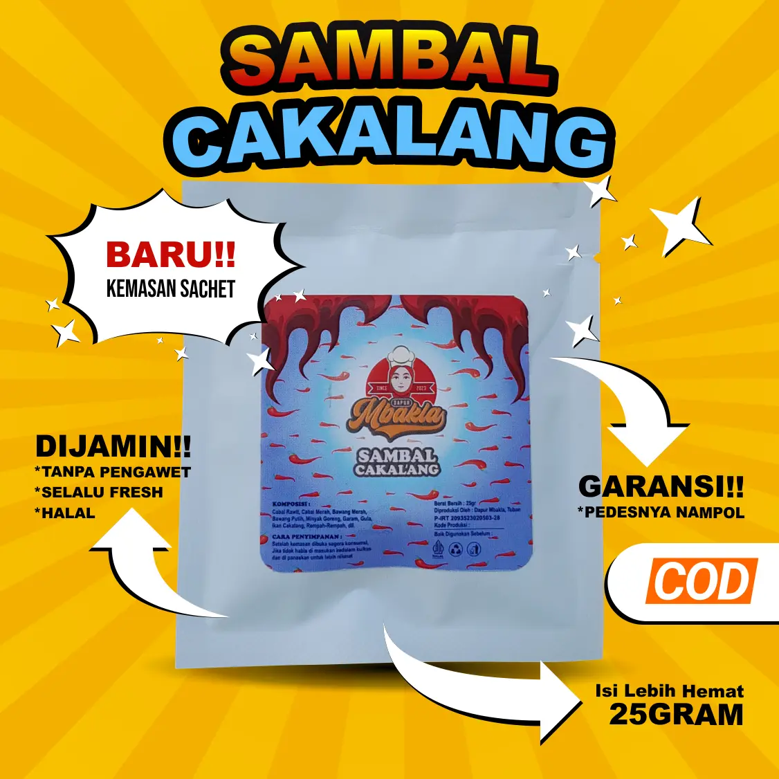 Dapur Mbakla Sambal Sachet - Sambal Cakalang Saset