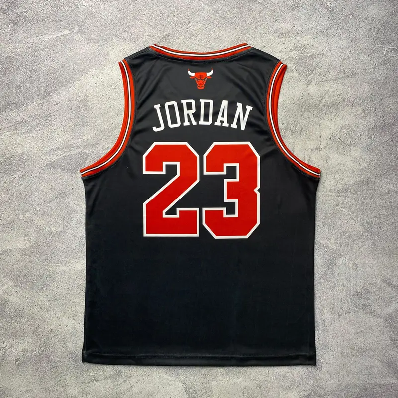 [ORIGINAL] Jersey Michael Jordan Chicago Blls #23 HITAM BLACK - Swingman Bola Basket Baju Kaos T-Shirt Tshirt Atasan Costum Kostum Custom 6