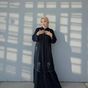 [New] Abaya gamis almashyra dewasa mewah elegant crinkle sutra premium