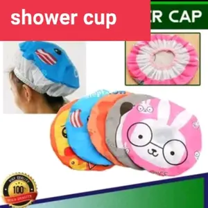 isi 3] shower cap Gambar karakter Kartun- bahan waterproop