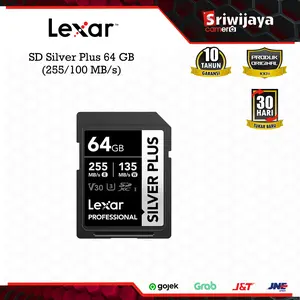 Memory SD Lexar Silver Plus 64 GB (255/100 MB/s)