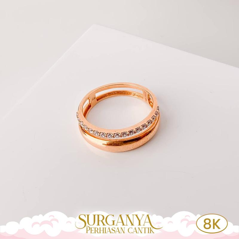 Macan Gold Kadar Muda 8K Cincin AYU Model Bassic Variasi Solitaire 5