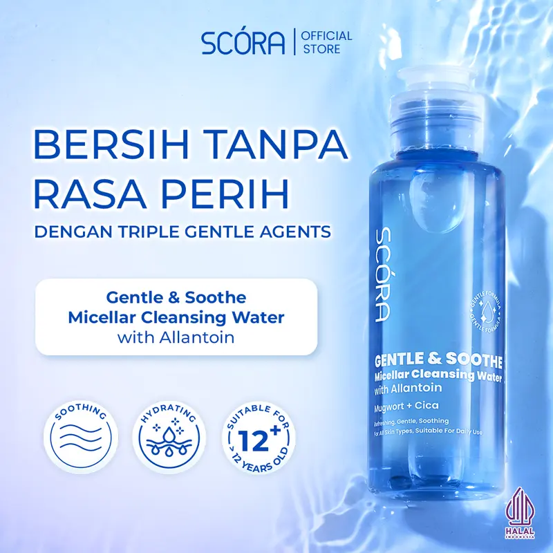 [BELI 2 GRATIS ONGKIR] SCORA Gentle & Soothe Micellar Cleansing Water 100 ML Membersihkan Menenangkan Kulit 0