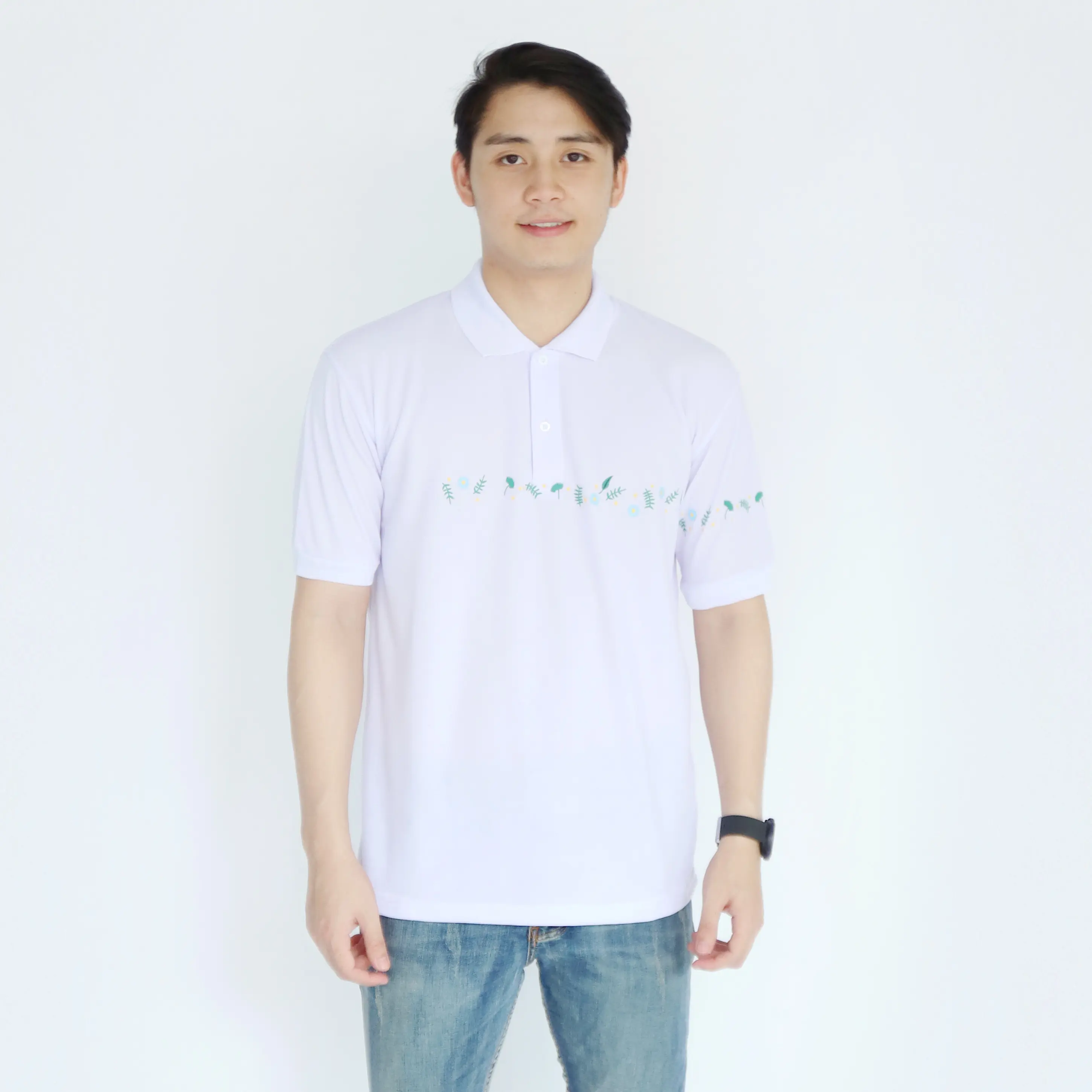 liso wear - Kaos Polo Distro Motif Lengan Pendek - Atasan Kerah Pria Polos Dewasa Keren