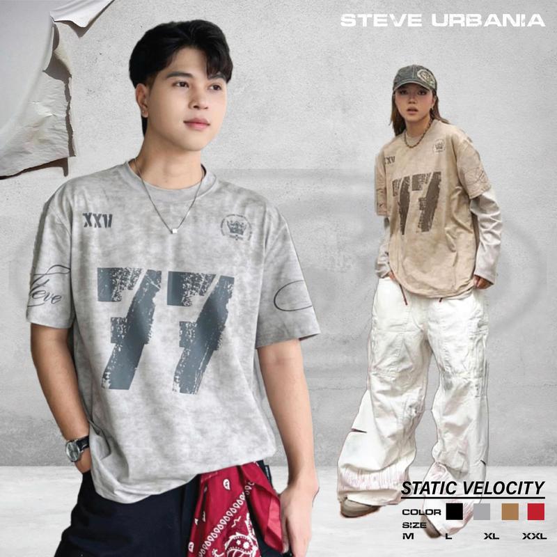 Áo thun wash fom Boxy Steve Urbania ST.UB 77, Áo Thun Cổ Tròn Nam Nữ Chất Liệu Cotton Wash Màu Độc, Áo phông wash đã qua xử lý, thun hot 2026 - AP01 - BST xuân hè