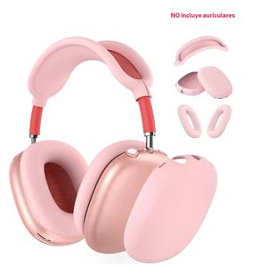 Funda de silicona para AirPods Max, Protector de piel de silicona suave, Funda para almohadilla anti-rayaduras, Accesorios para auriculares, Audífonos