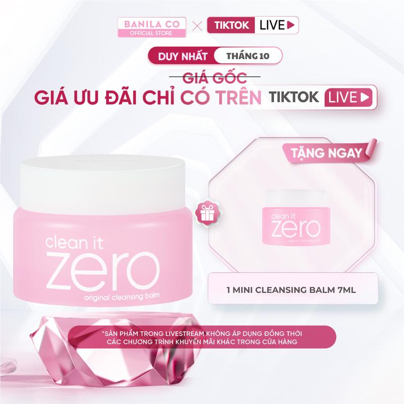 [LIVE] [180ml] Sáp tẩy trang Banila Co Clean It Zero Cleansing Balm O​r​i​g​i​n​a​l 180ml - Dành cho mọi loại da
