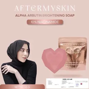 Aftermyskin Alpha Arbutin Collagen Brightening Soap 45gr | 10% Niacinamide | Sabun Mandi Mencerahkan Tubuh aftermyskin