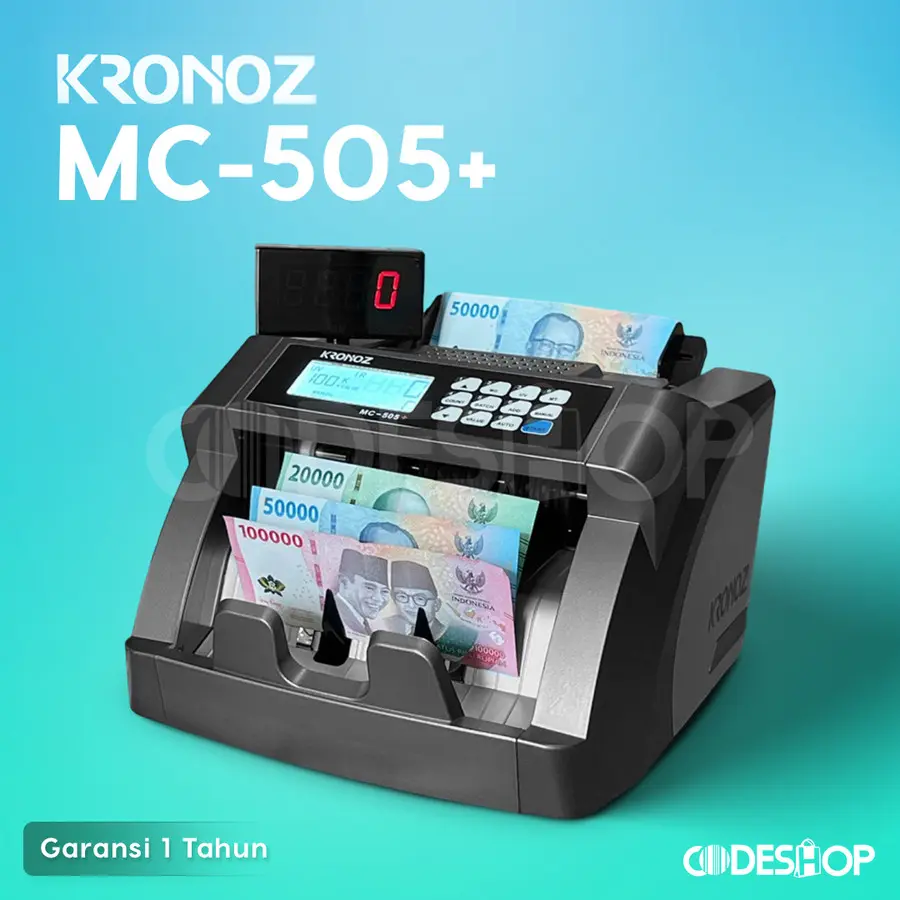 KRONOZ MC-505+ Mesin Penghitung Uang Bill Counter Deteksi Uang P4lsu