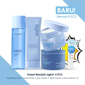 Paket Wardah Lightening 4 pcs Ukuran Besar - Kulit Berminyak / Kering