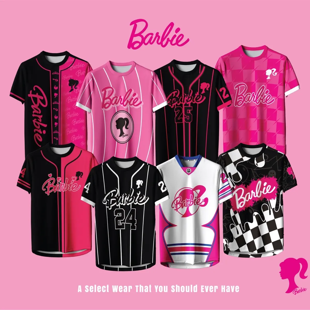 【Barbie】S/4XL Baju Jersey Barbie Viral