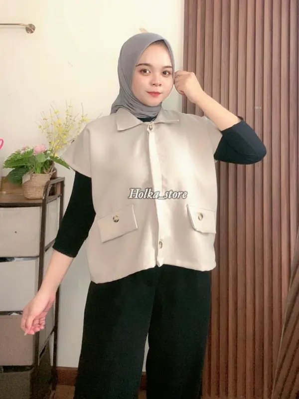 Hanna Rompi Crop Atasan Model Cassual 0