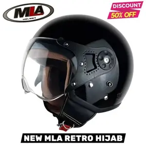 Helm MLA Hijab - helm Bogo Retro MLA Hijab premium Original SNI bisa COD helm pilot - HARGA MURAH Motorcycle