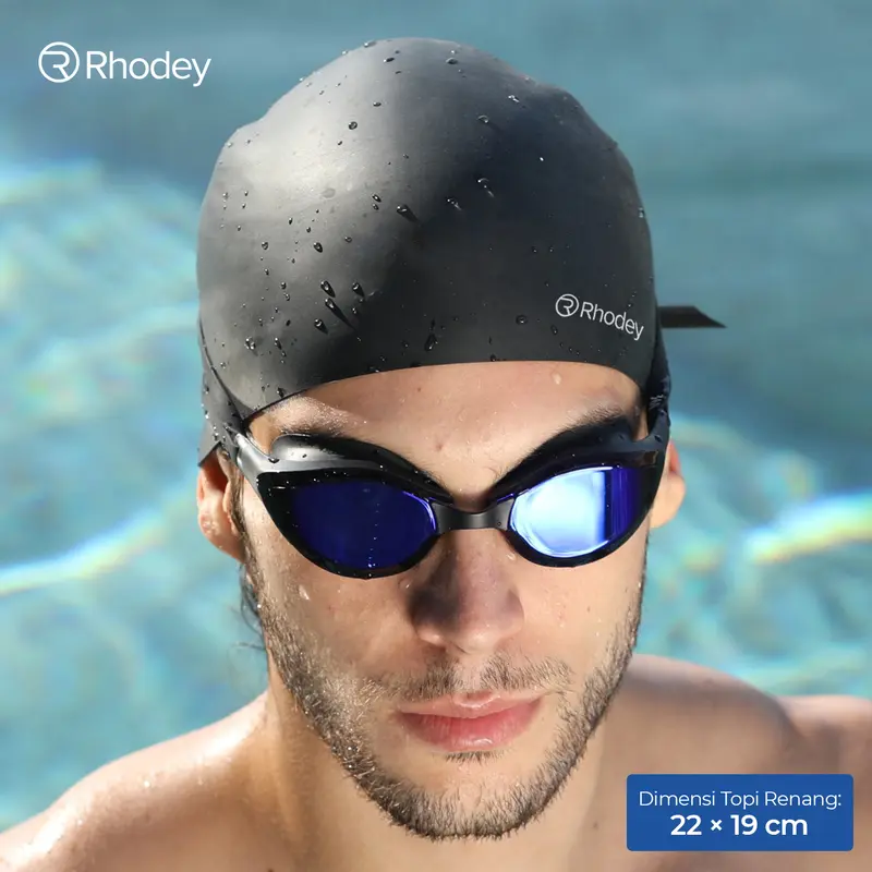 Topi Renang Silicone Swim Cap Elastis Lembut Fleksibel Nyaman Digunakan | Penutup Pelindung Kepala Saat Berenang | Peralatan Olahraga Air Dewasa Swimming Sport 0