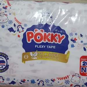 POKKY FLEXY TAPE FOR NEW BORN-S ISI 20+4 | Popok Perekat Newborn Popok Lembut untuk Bayi Baru Lahir Diapers