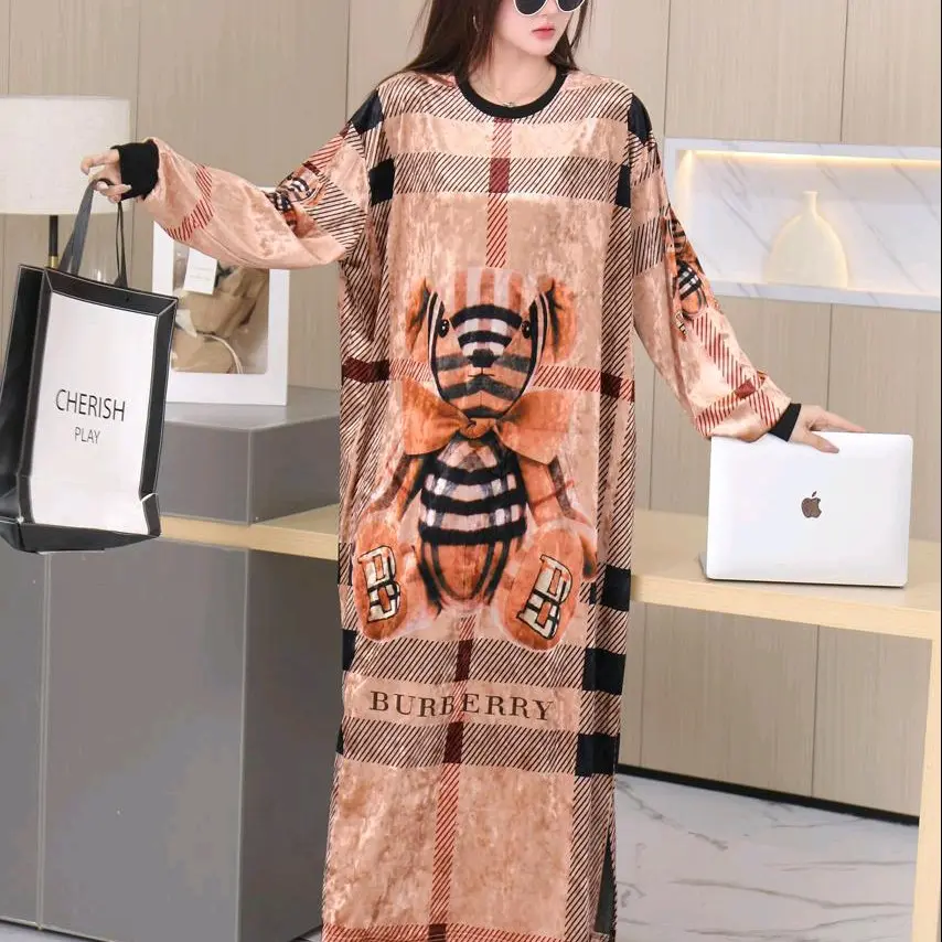 Gamis bludru wanita mellar Nyaman