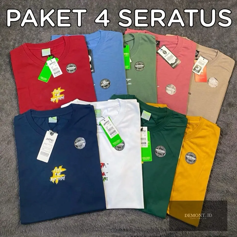 PROMO 4 PCS 100 ribu kaos distro motif simple kaos dewasa semi catton dengan kwalitas terbaik Katun Santai Slim-fitting Polos Bunga Setrip Hitam Putih Pria Oblong Wanita Lembut Keren Kata Pendek