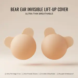 Reusable Silicone Pastie Nipple Cover Liner Adhesive Invisible Breast Lift Chest Sticker For Women Sticky Bra Boob Tape - Stiker Dada Pengangkat Payudara Tak Terlihat Perekat Lapisan Penut