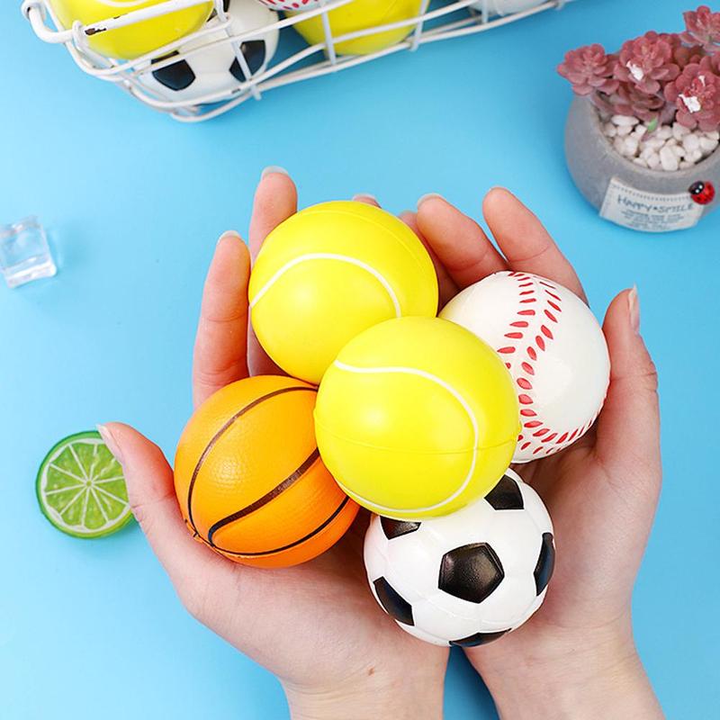 Product Introduction of Bóng Rổ Bóng Chày Bóng Đá Tennis Bóp Tập Thể Dục Squuze Đàn Hồi Mềm Mại Căng Thẳng Đồ Chơi Bóng Xốp PU Nhỏ Cho Bé Và Trẻ Em 6Cm 31