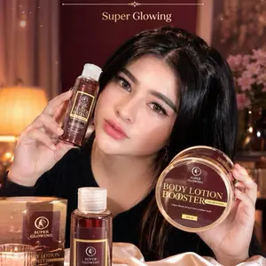 PAKET CREAM BADAN  LOTION  BOOSTER + TONER BADAN SUPER GLOWING