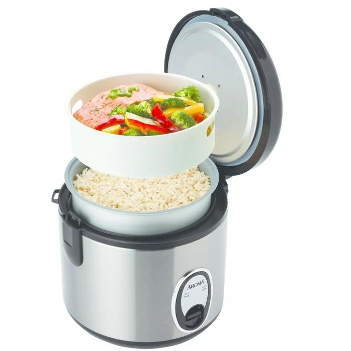 Aroma 8 cup stainless steel rice cooker sale