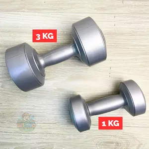 WINNO TOYSLAND Barbel Drumbbel 3 KG & 1 KG Plastik Silver Isi 1 Pcs Harga Satuan Gratis Ongkir Ready Stock Original