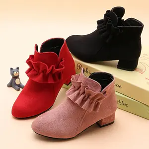 (COD) Sepatu Wedge Heels Boot Anak Perempuan Import Simply Line ( MS247)