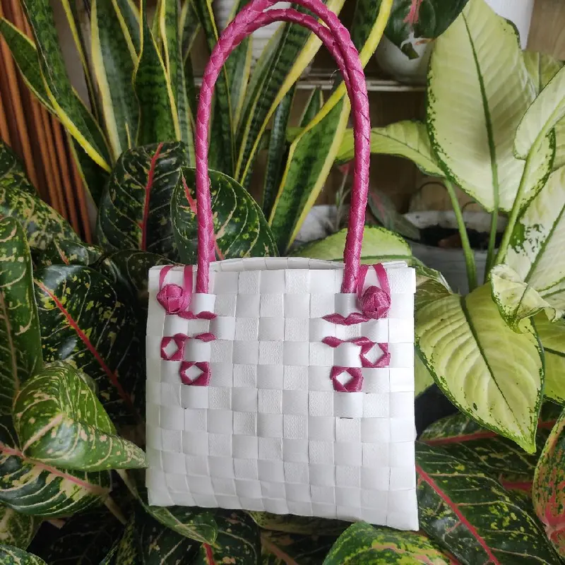 Tas Anyaman Plastik Sovenir Asul Asul - Belanja Harga tertera per 6pc 3