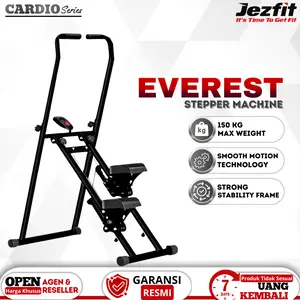 Jezfit Stair Climber Alat Fitness Stepper Climber Manual untuk Home Workout Praktis dengan Teknologi Gerakan Halus dan Bingkai Kuat Meningkatkan Detak Jantung dan Membakar Kalori Efektif - Gym Cardio Series