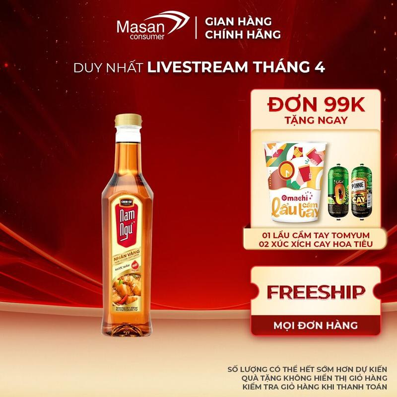 Nước Mắm Nam Ngư Nhãn Vàng Chai 650ml