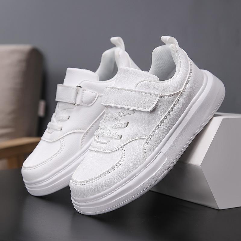 Product Introduction of Children Sneakers Boys Sports Shoes Breathable Lightweight Casual Daily School Kids Shoes Running Walking Sneakers All White 32