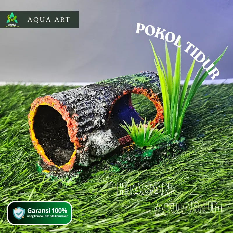 Hiasan Dekorasi Ornamen Akuarium Aquarium Ikan Hias/ Cupang/ channa Estetik Pokol Tidur / Kayu Tempat Ikan