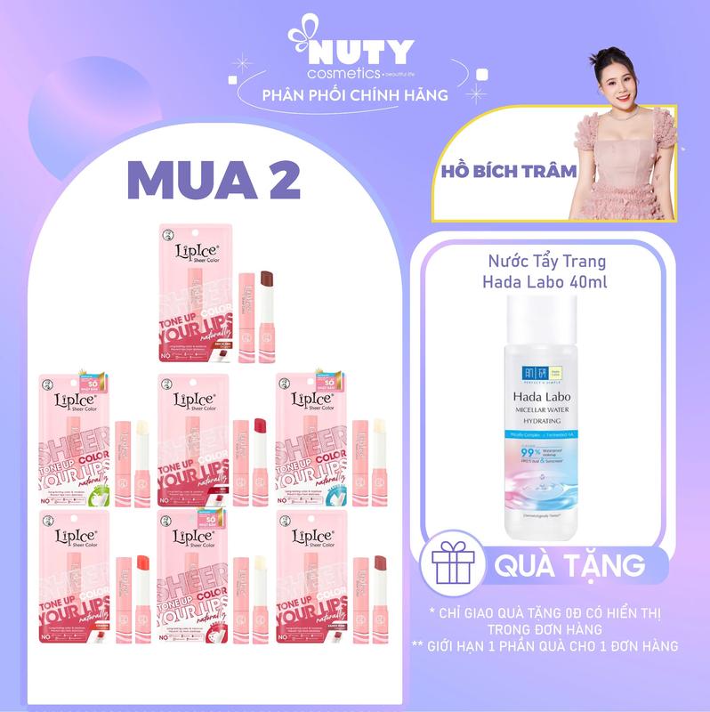 [LIVE HBT 23/5][Mua 2 Tặng NTT 40ML] Son dưỡng môi Lipice Sheer Color Red 2.4g
