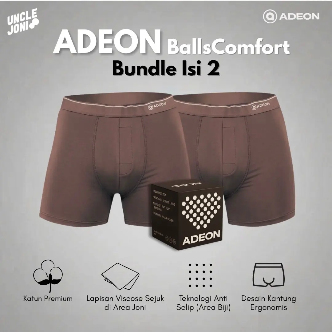 Bundling ADEON BallsComfort — Boxer Ergonomis Anti-Slip untuk Kesehatan Area Vital