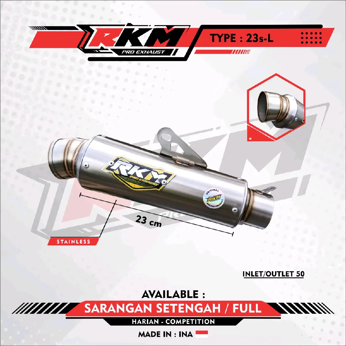 Silincer p24 jenong RKM PRO EXHAUST