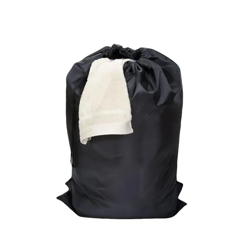 Nylon Large Laundry Bag Travel Storage Pouch Machine Washable Dirty Clothes Organizer Wash Drawstring Bag Washing Backpack