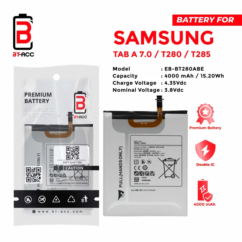 BT-ACC Battery Baterai Batre For Samsung T280 / T285 / TAB A 7.0 / EB-BT280ABE Original