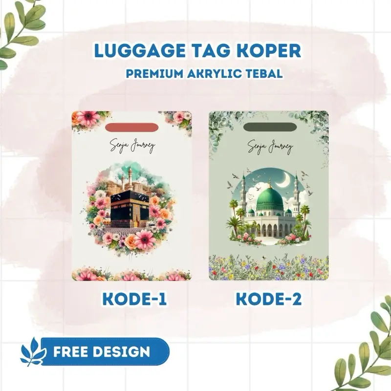 Custom Luggage Tag Koper Country  2 sisi ||  Aksesoris Travel Estetik Aesthetic