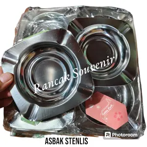 Isi 100 Pcs Souvenir Asbak Stenlis Kemasan Plastik Souvenir Pernikahan Murah Bermanfaat Hadiah