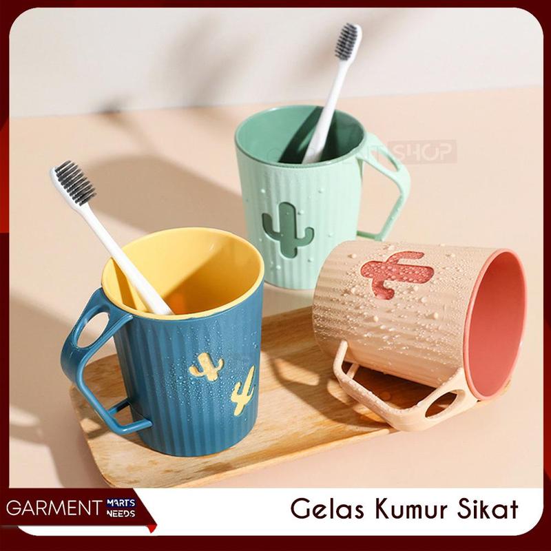 Gelas Cangkir Kumur Tempat SIkat Gigi Odol Kamar Mandi Warna Warni Kaktus Tebal Serbaguna 0