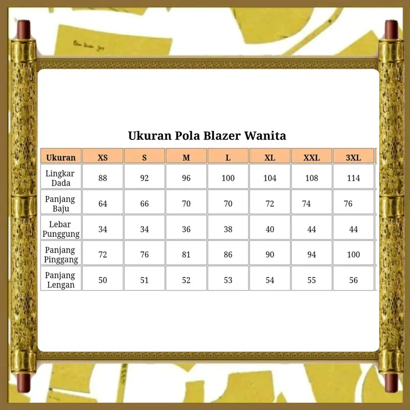 Pola Instan Blazer Wanita/Blazer wanita/Pola instan/Jas wanita 2