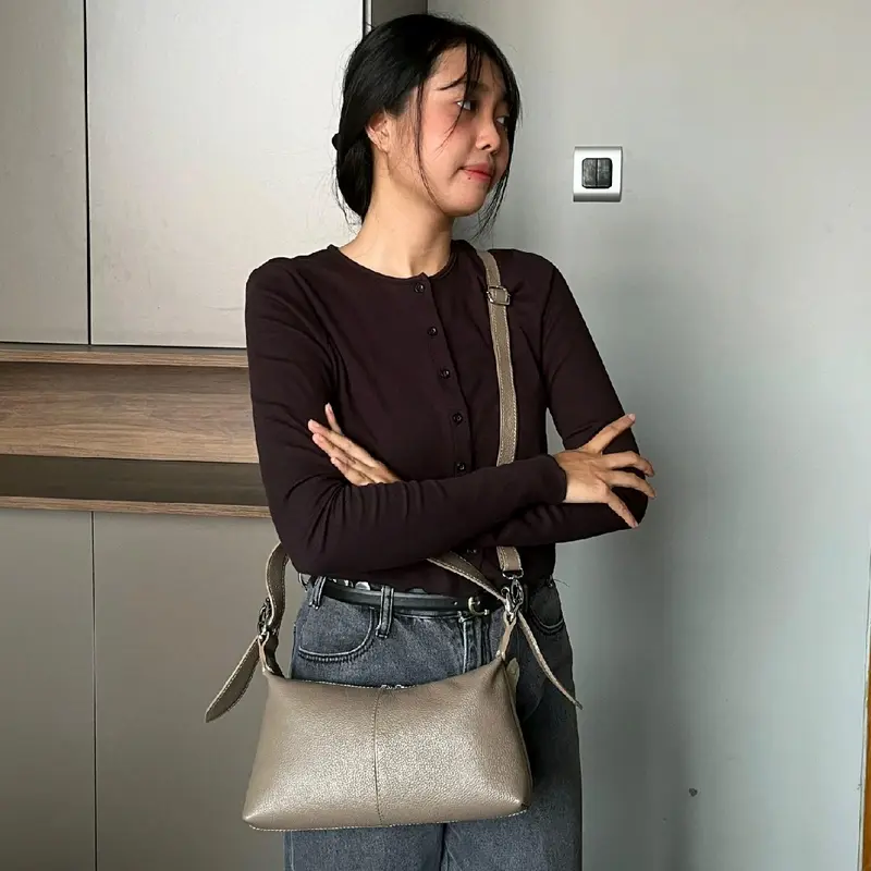 Tas Selempang Wanita Kulit Sapi Asli Voire Leather Bianca Slingbag Shoulderbag 2