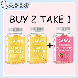 【BELI2 BOTOL FREE1 BOTOL】ASGG gula-gula kolagen Skin Whitening Untuk Memutihkan & Melembapkan