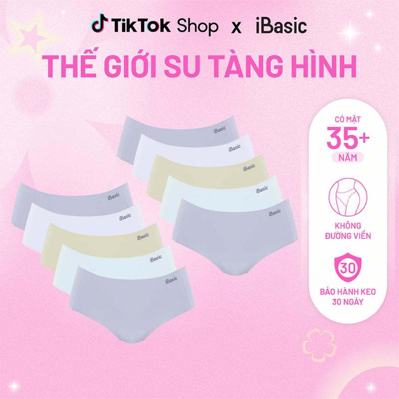 [MUA 6 TẶNG 4] Combo 10 quần lót nữ su không đường may iBasic lưng cao không lộ viền free cut phom hipster V029