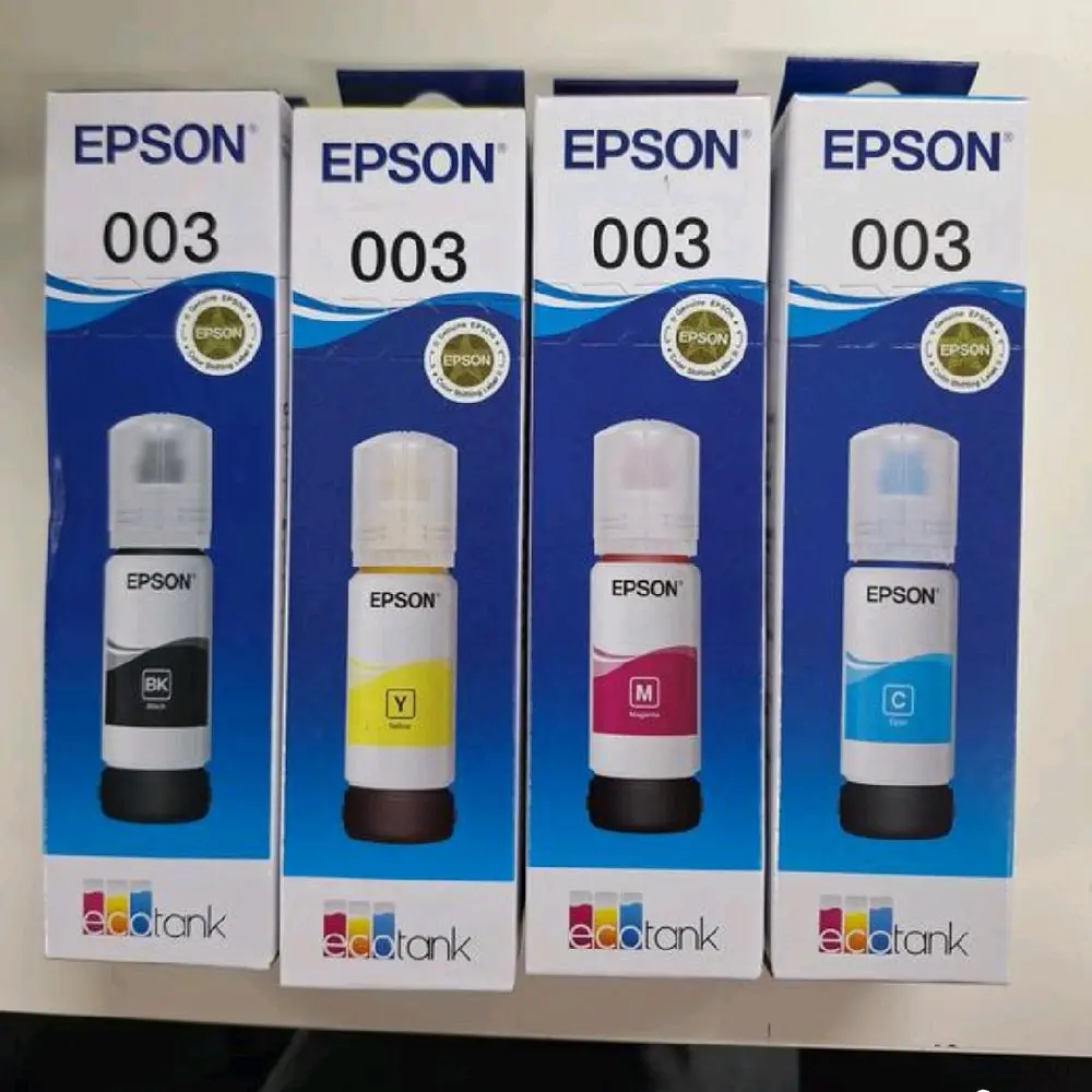 Tinta Epson 003 Original 1 Set 4 Warna (Black cyan Magenta Yellow) - L1110  - L3100  - L3101  - L3110  - L3150  - L5190