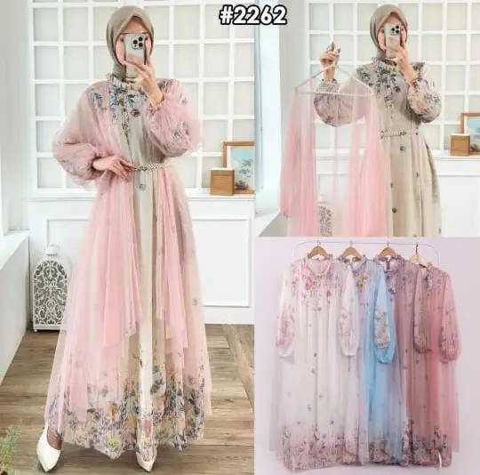 MIBY gamis 2262 - gamis kekinian - gamis lebaran - baju lebaran baju Muslim Wanita