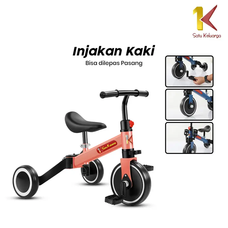 SNI [COD] SK M97 Mainan Sepeda Roda 3 Anak Dorong Keseimbangan Anak toys 6