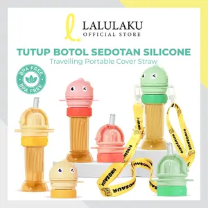 Tutup Botol Minuman Bayi Anti Tumpah Dengan Sedotan Free Tali Gantungan